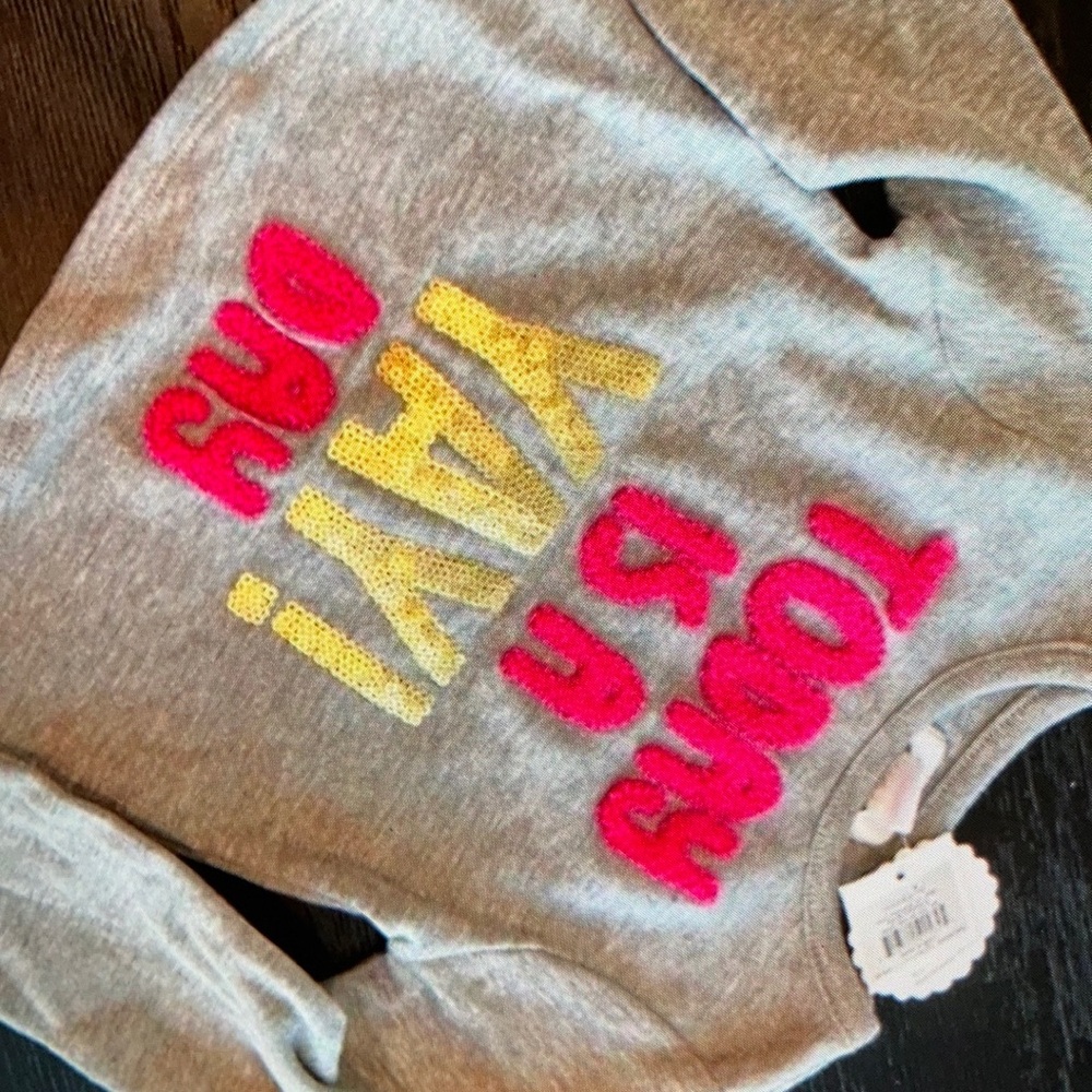 Girls long sleeve sequence shirt